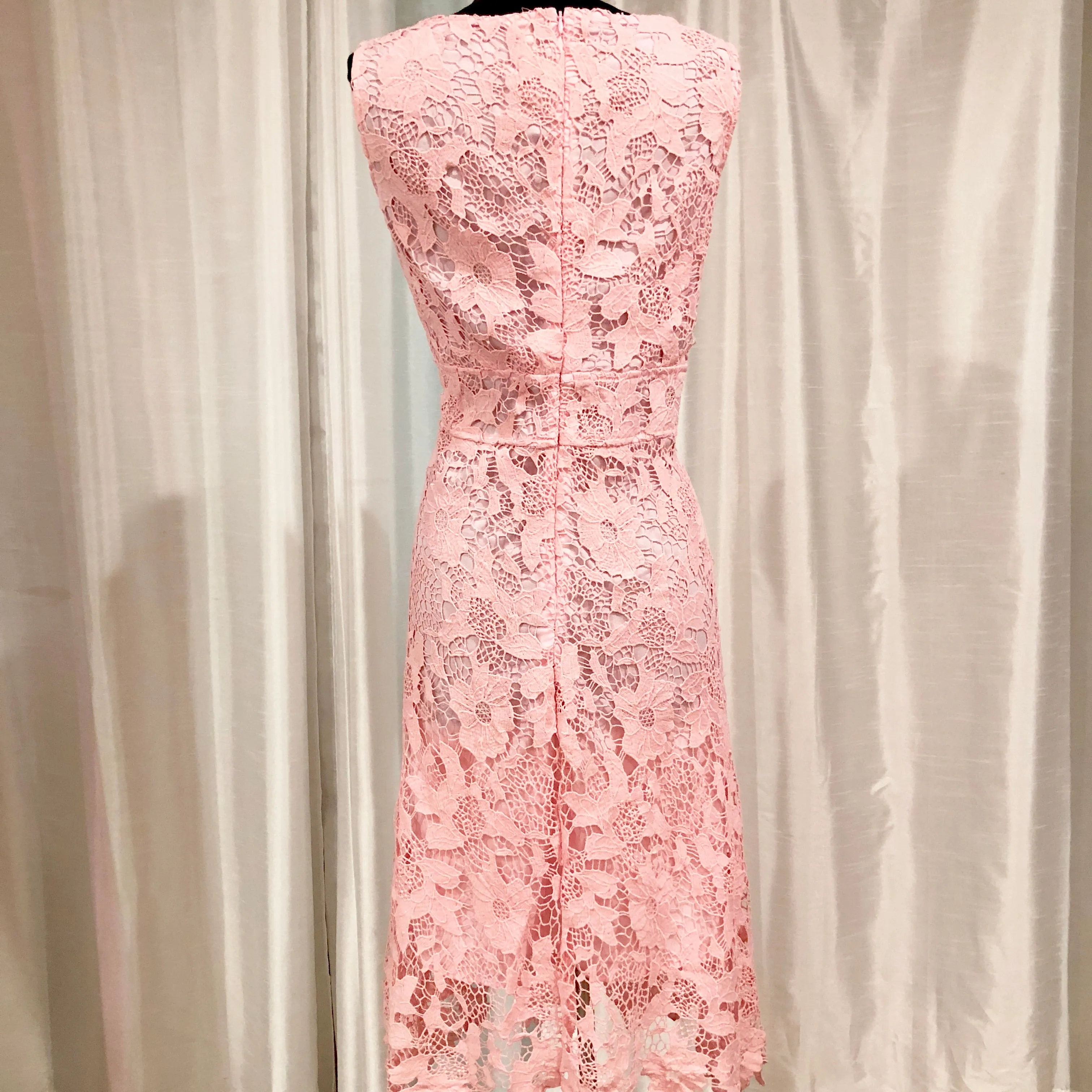 BOUTIQUE Short Pink Lace Dress Size XL