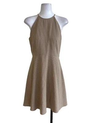 Brown Plaid A Line Dress