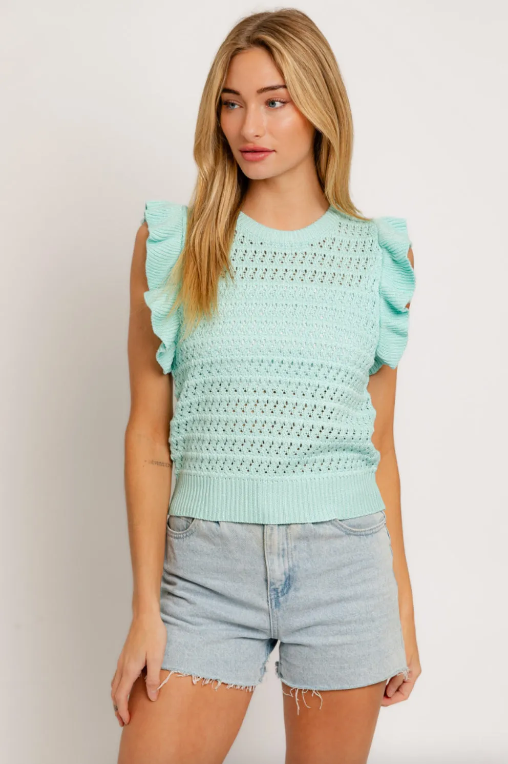 Bubble Gum Pink Ruffle Top