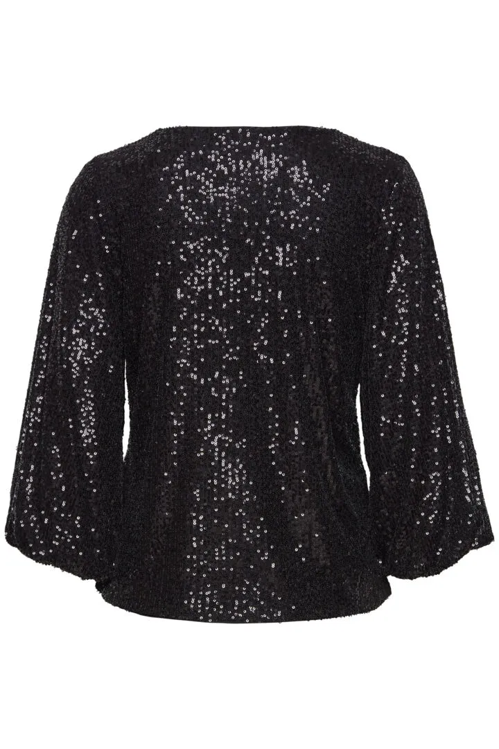 b.young black sequin top