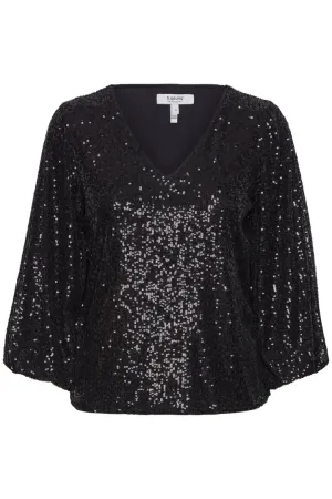 b.young black sequin top