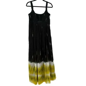 Calvin Klein Cotton Silk Empire Waist Ombre Maxi Dress Size 8 NWT