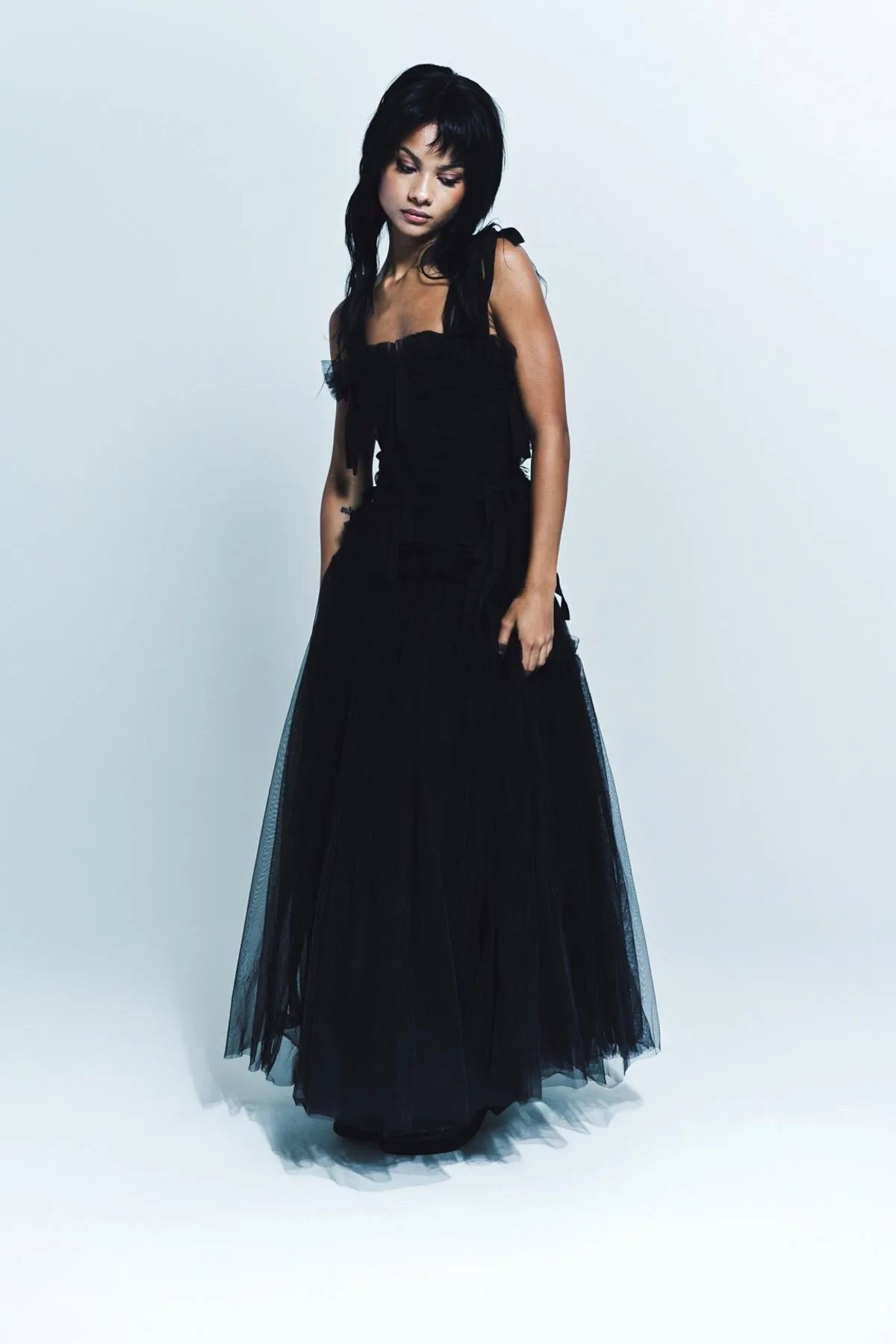 CAROLINE HU | TULLE BOWKNOT DRESS