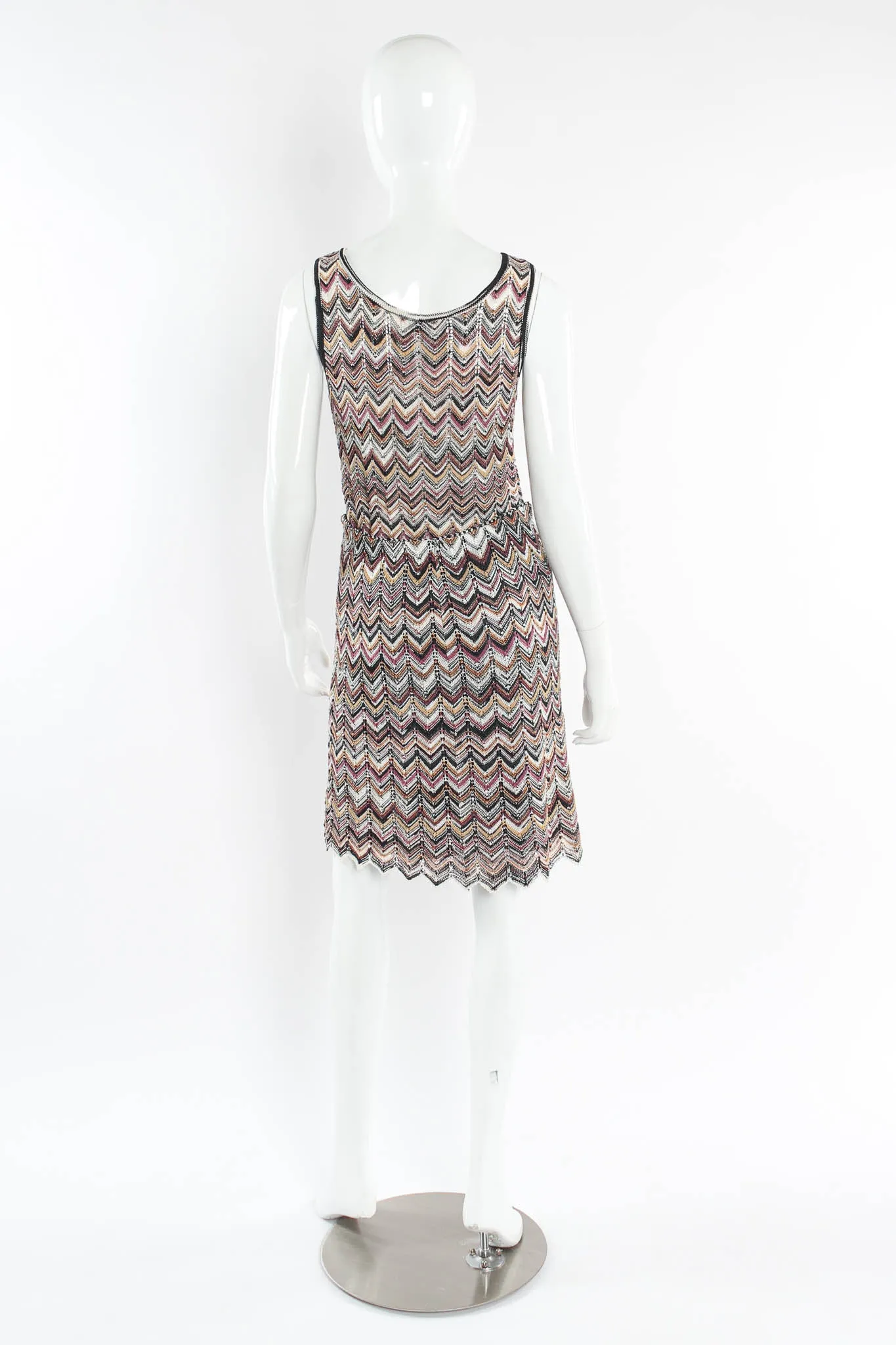 Chevron Stripe Cardigan, Top & Skirt Set