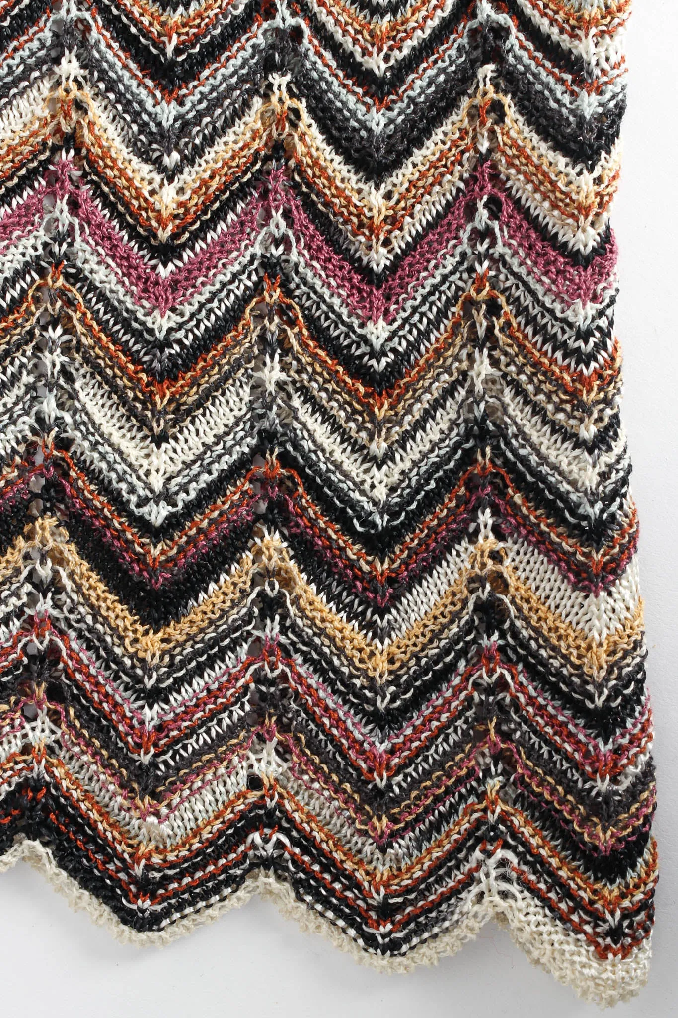 Chevron Stripe Cardigan, Top & Skirt Set