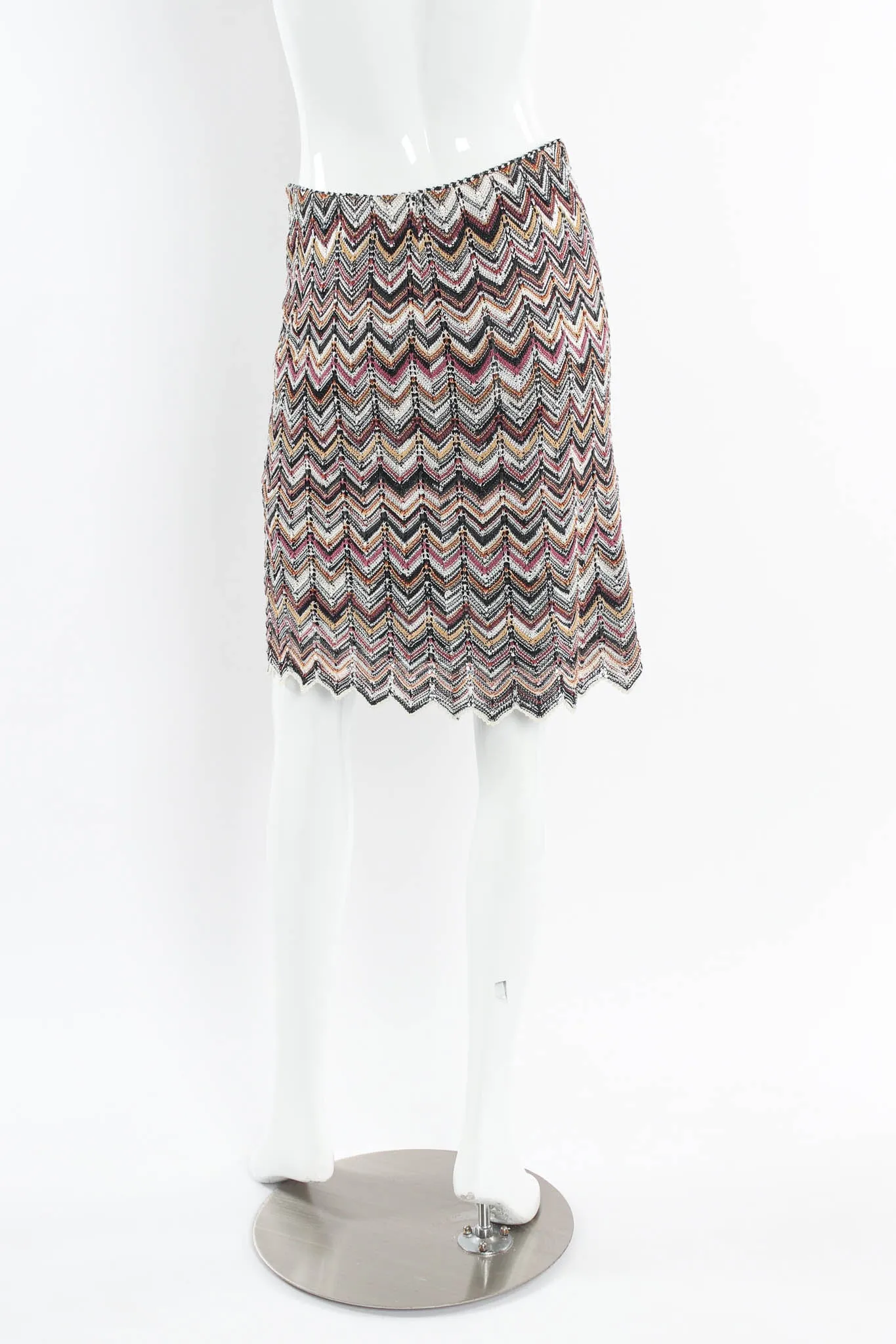 Chevron Stripe Cardigan, Top & Skirt Set