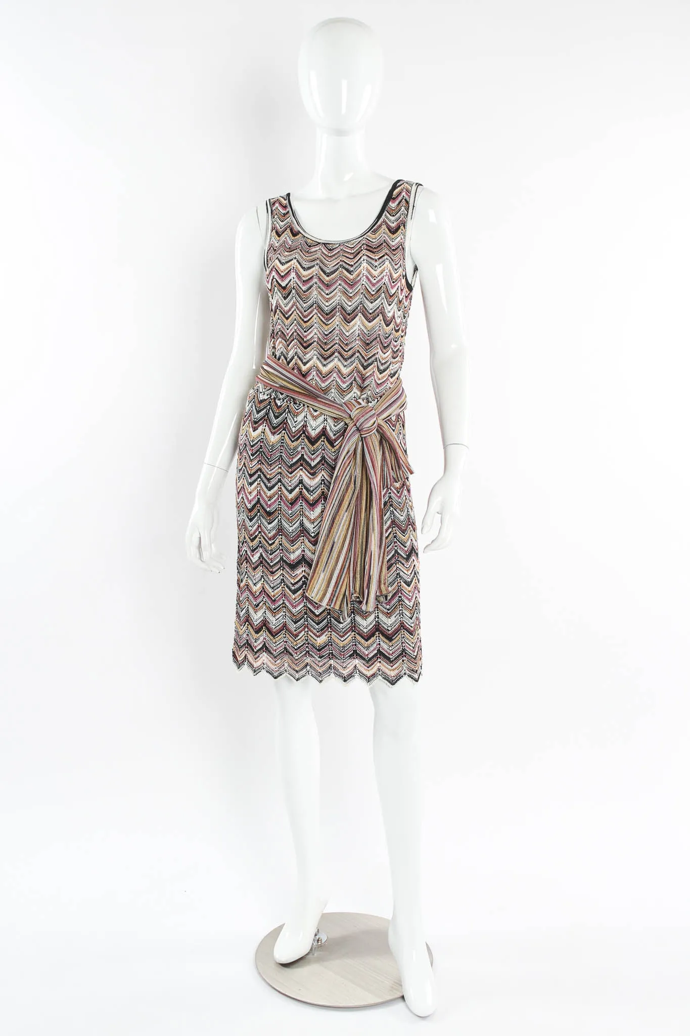 Chevron Stripe Cardigan, Top & Skirt Set