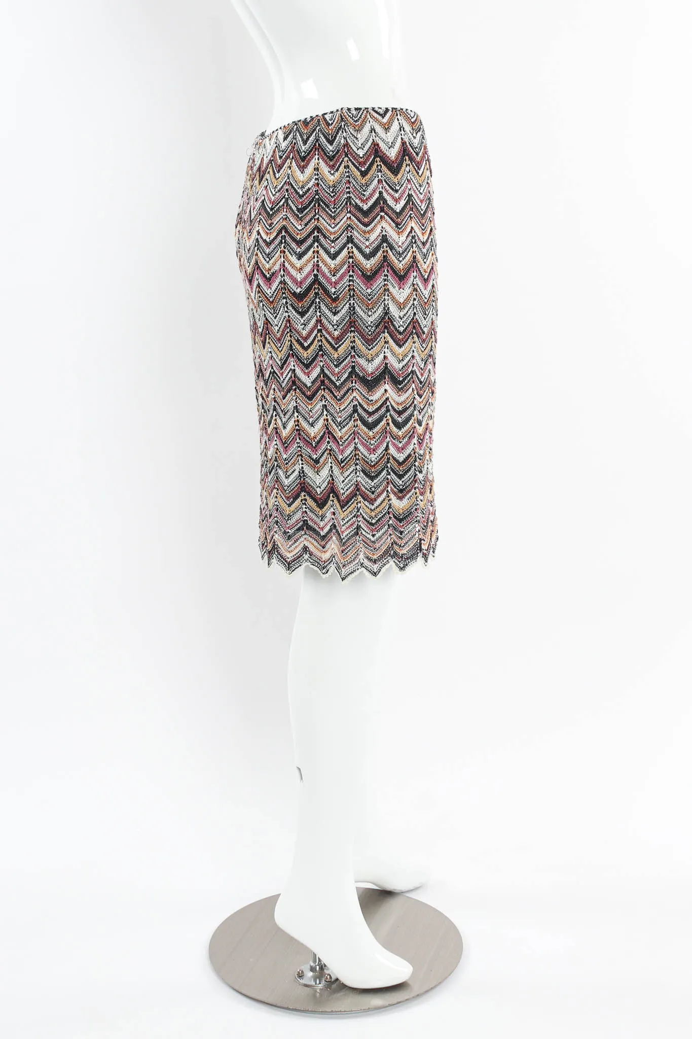 Chevron Stripe Cardigan, Top & Skirt Set