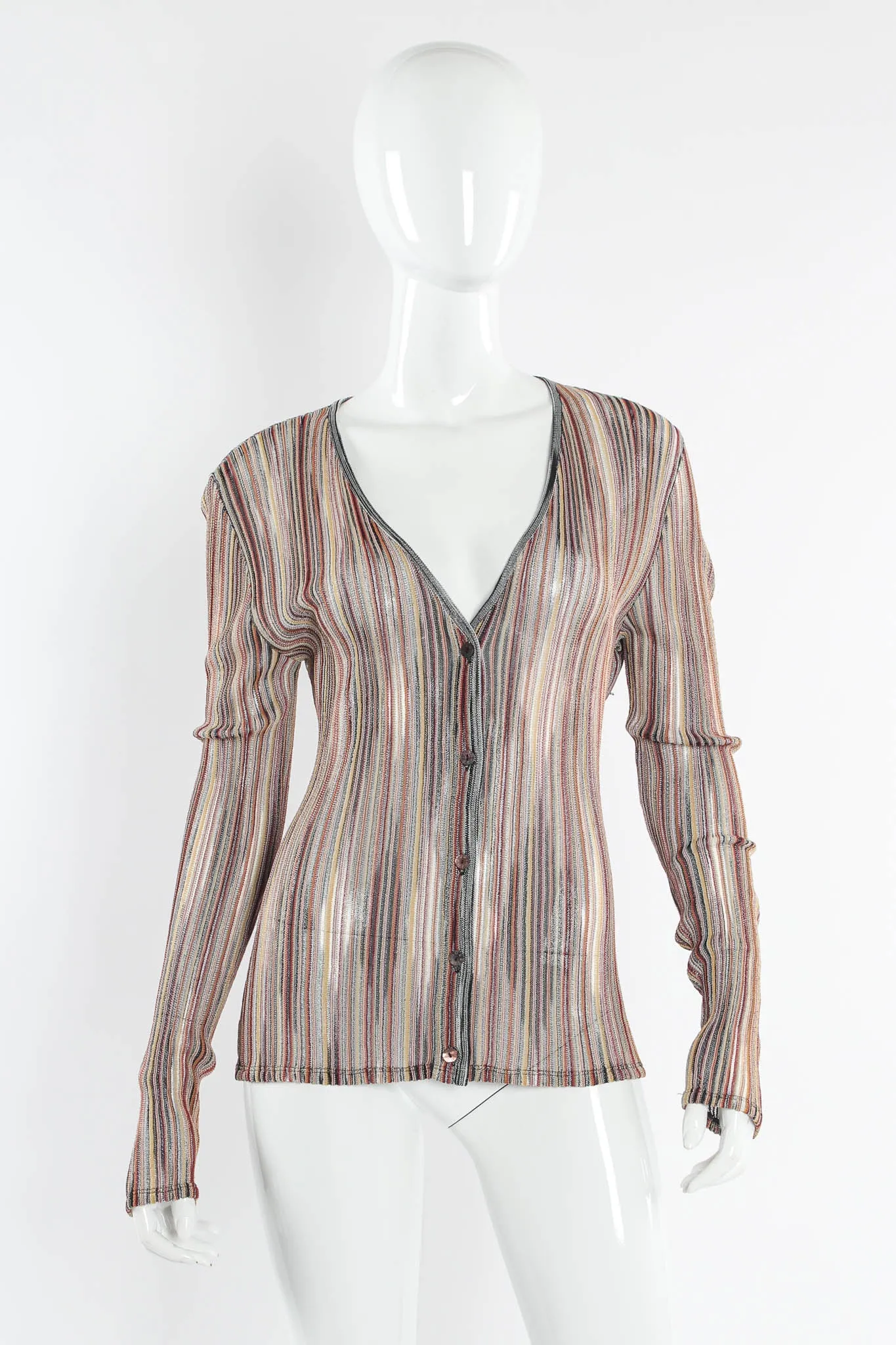 Chevron Stripe Cardigan, Top & Skirt Set