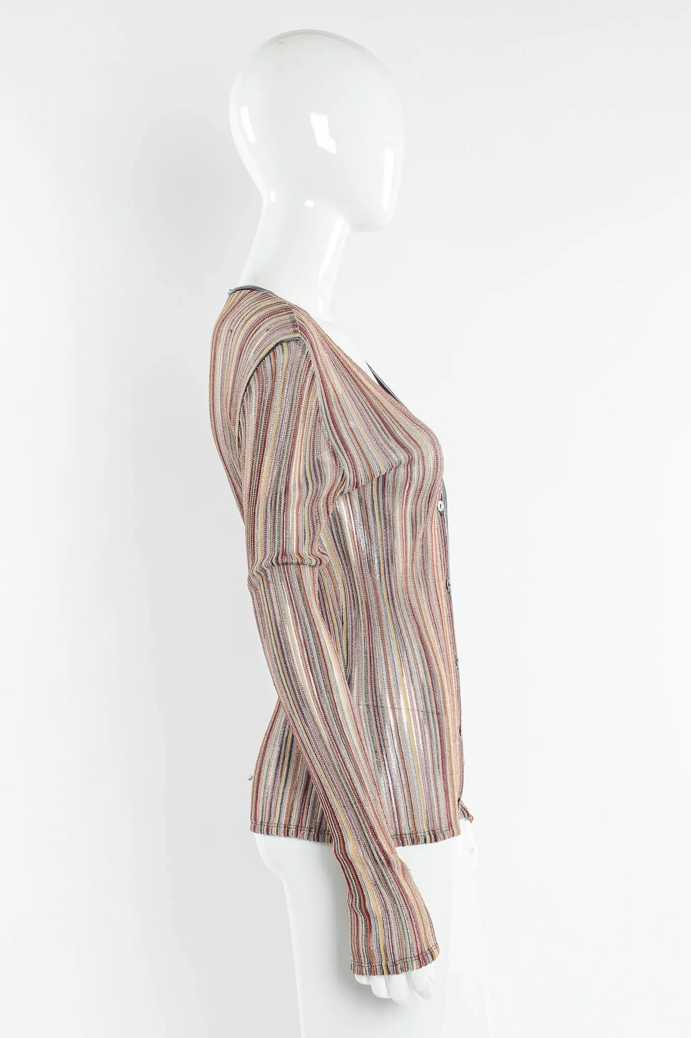 Chevron Stripe Cardigan, Top & Skirt Set