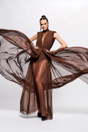 Chiffon Draped Gown