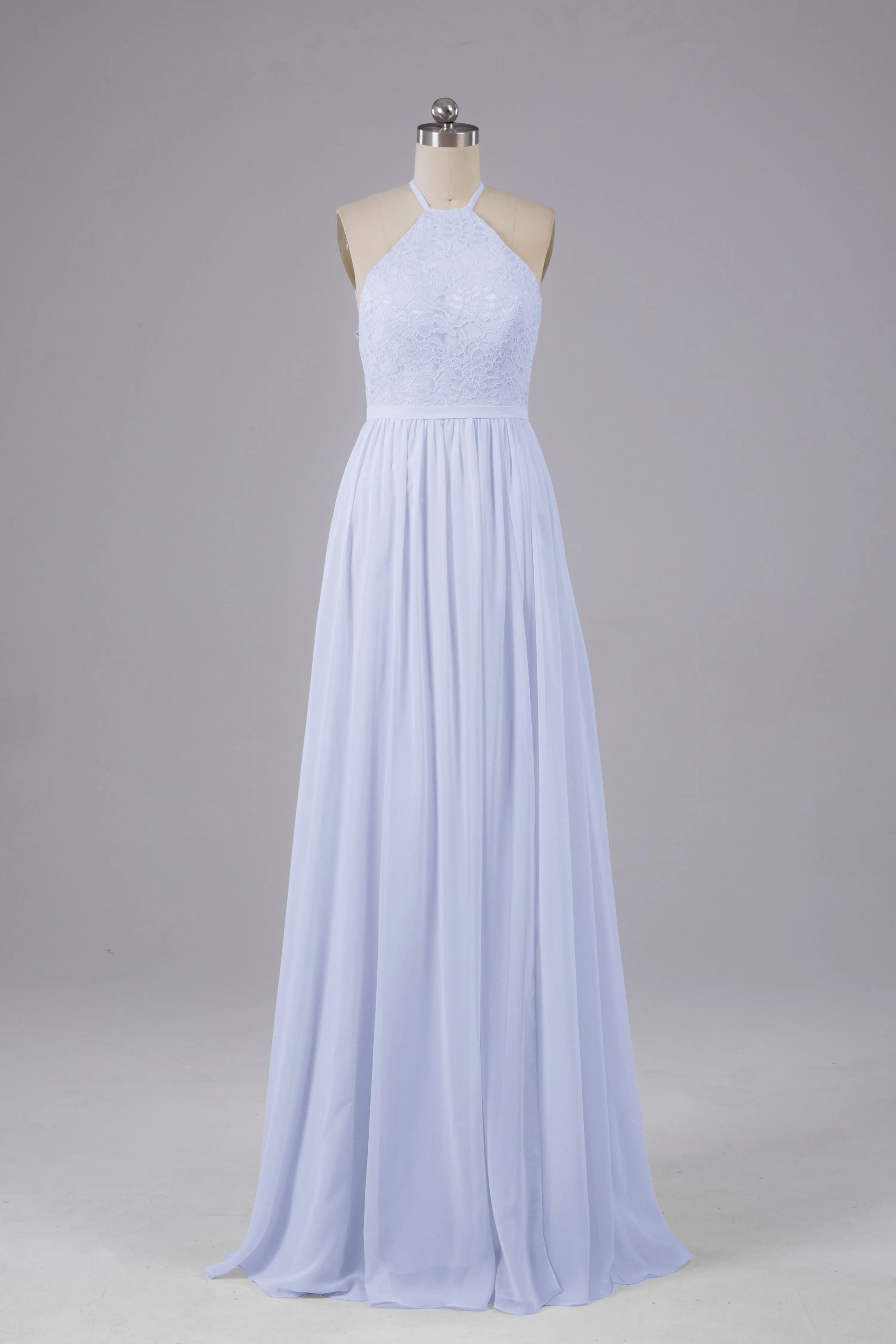 Chiffon Halter A-line Floor Length Bridesmaid Dresses
