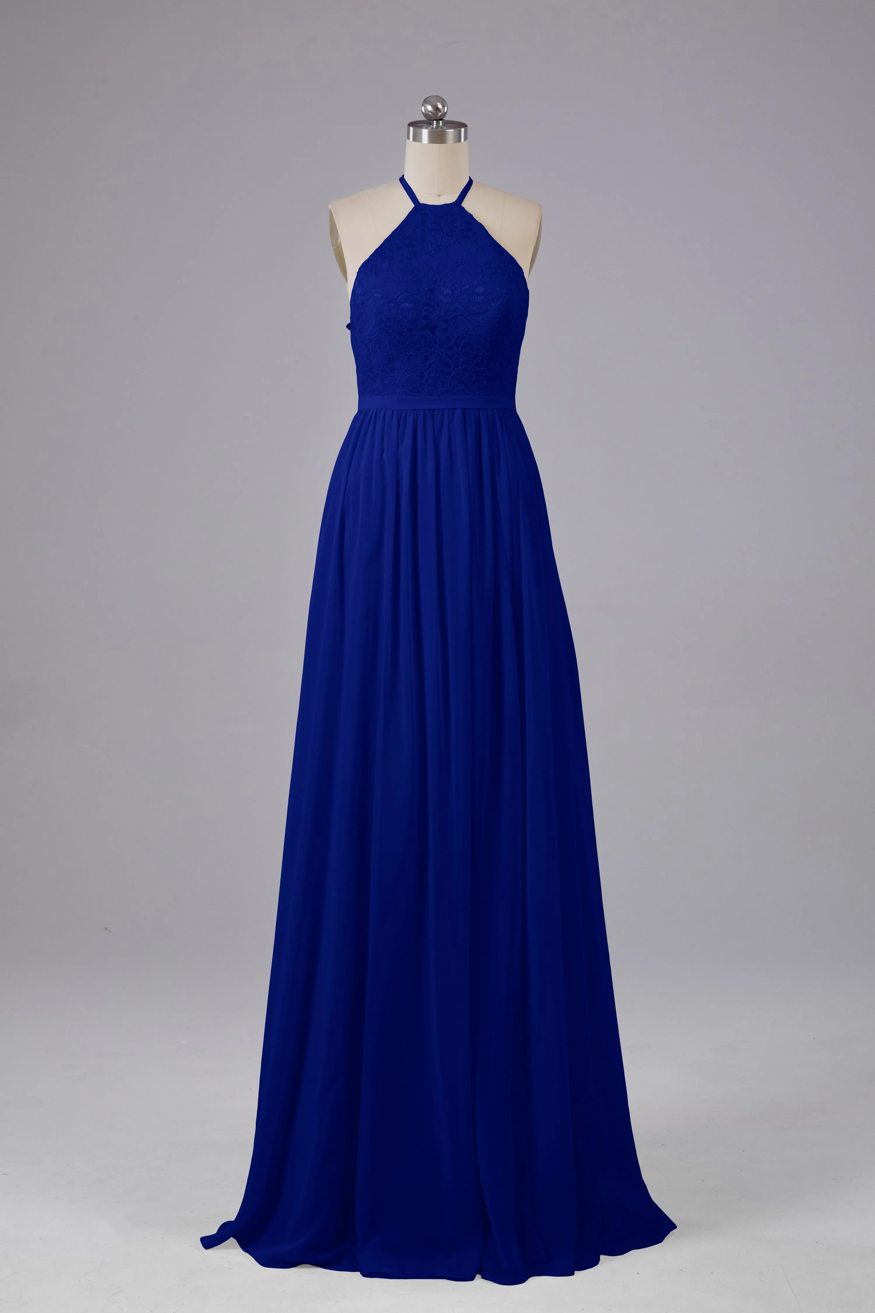 Chiffon Halter A-line Floor Length Bridesmaid Dresses