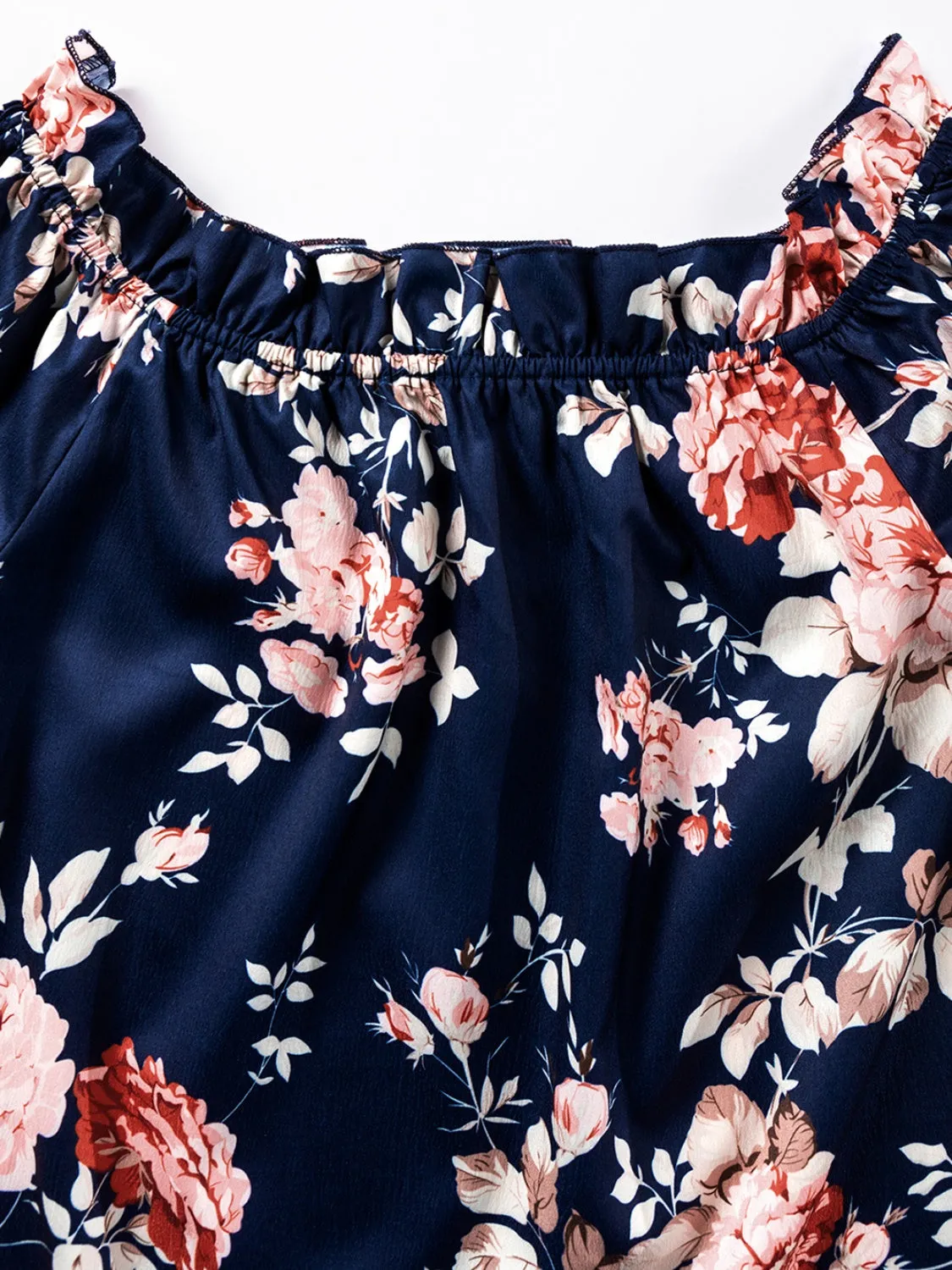 Chrissy Printed Off-Shoulder Flounce Sleeve Blouse
