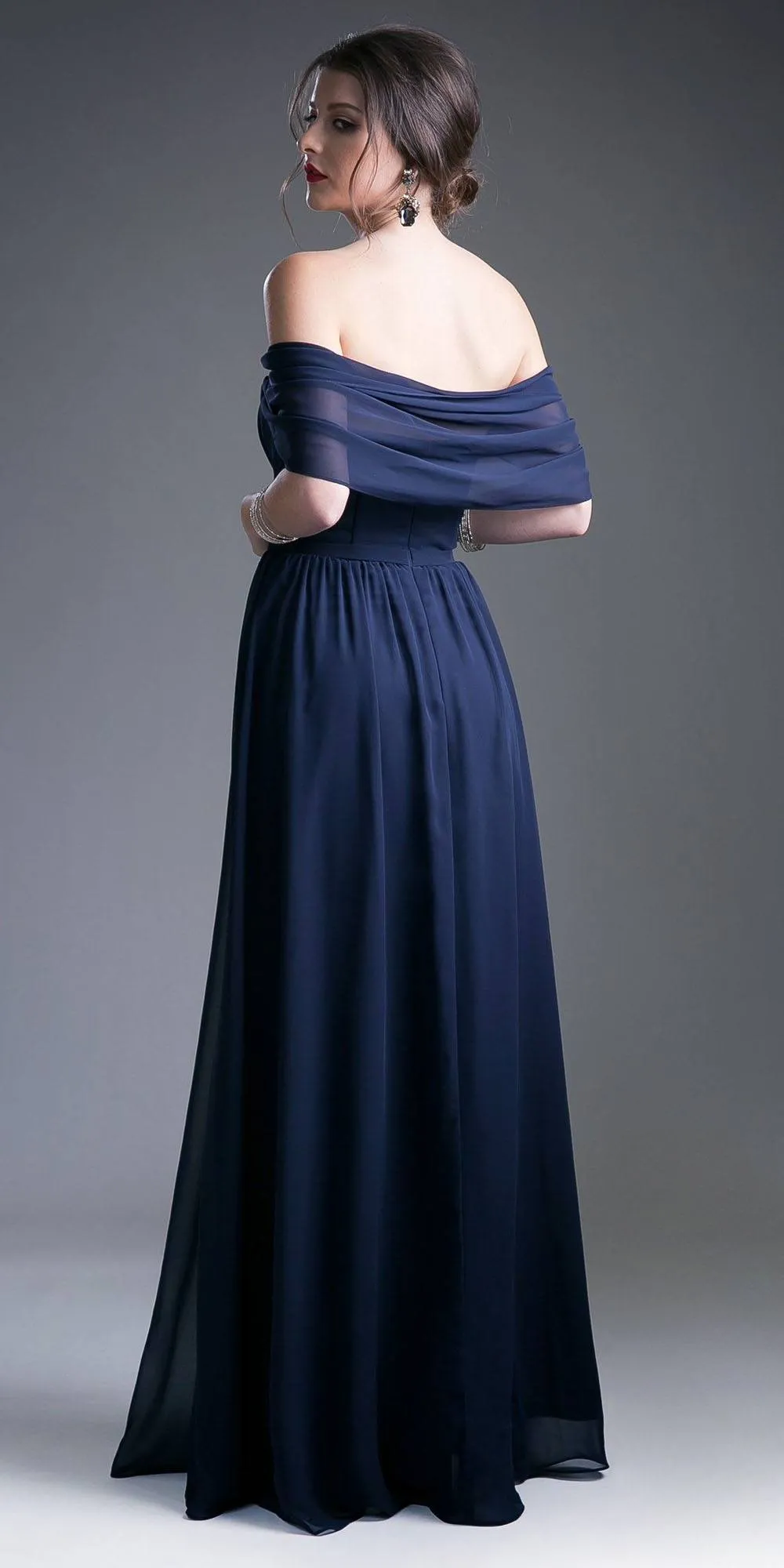 Cinderella Divine CH532 Sweetheart Neck A-Line Dress with Sleeves