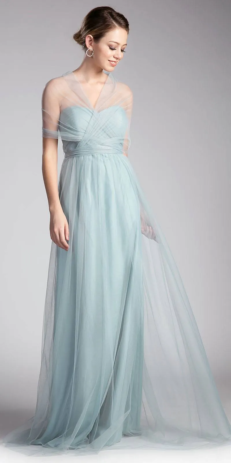 Cinderella Divine ET322 Long A-Line Tulle Infinity Style Dress