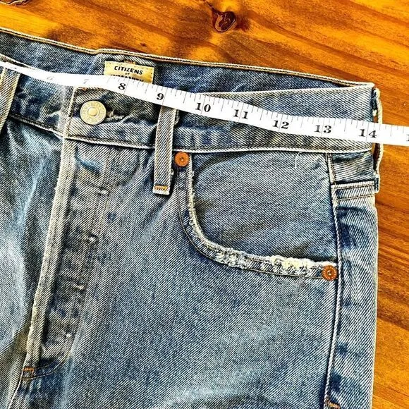 Citizens of Humanity Denim Mini Skirt, Button Fly,Patchwork,Size 27 BohoWestern