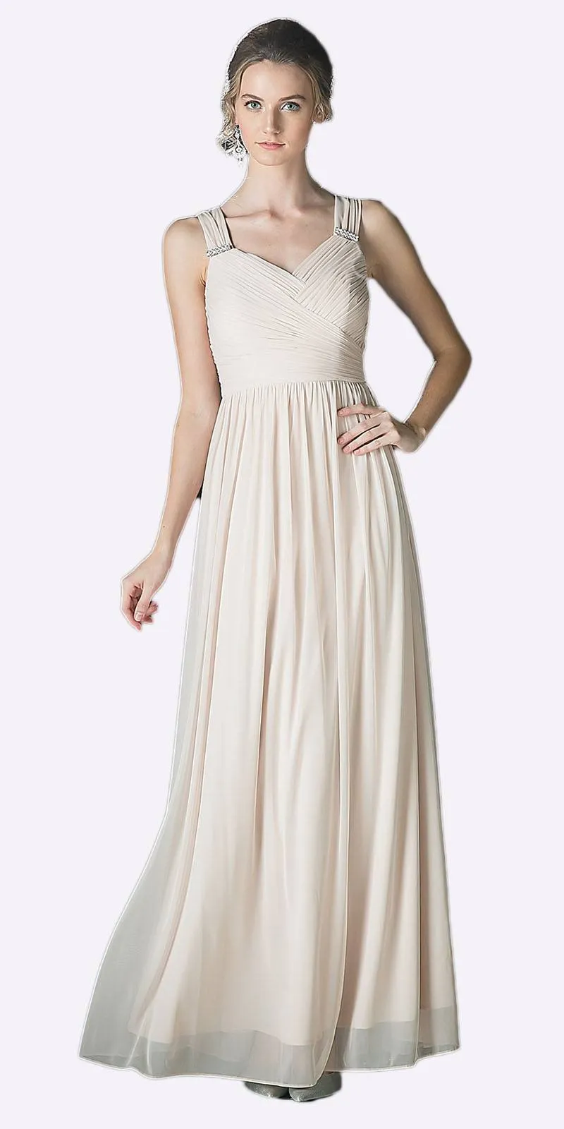 CLEARANCE - Cinderella Divine 3984 Long Chiffon Dress Sleeveless (Size XL)