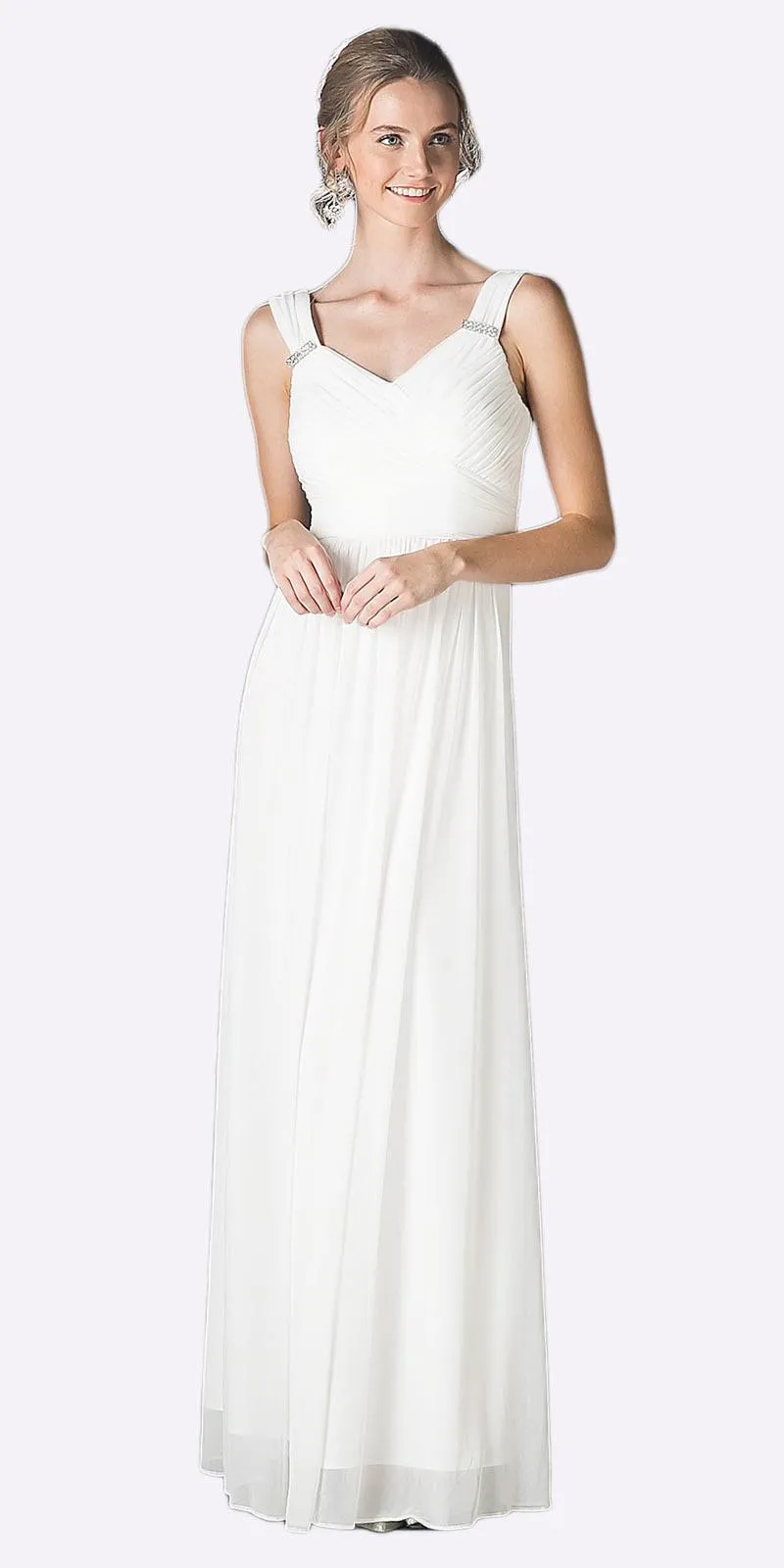 CLEARANCE - Cinderella Divine 3984 Long Chiffon Dress Sleeveless (Size XL)