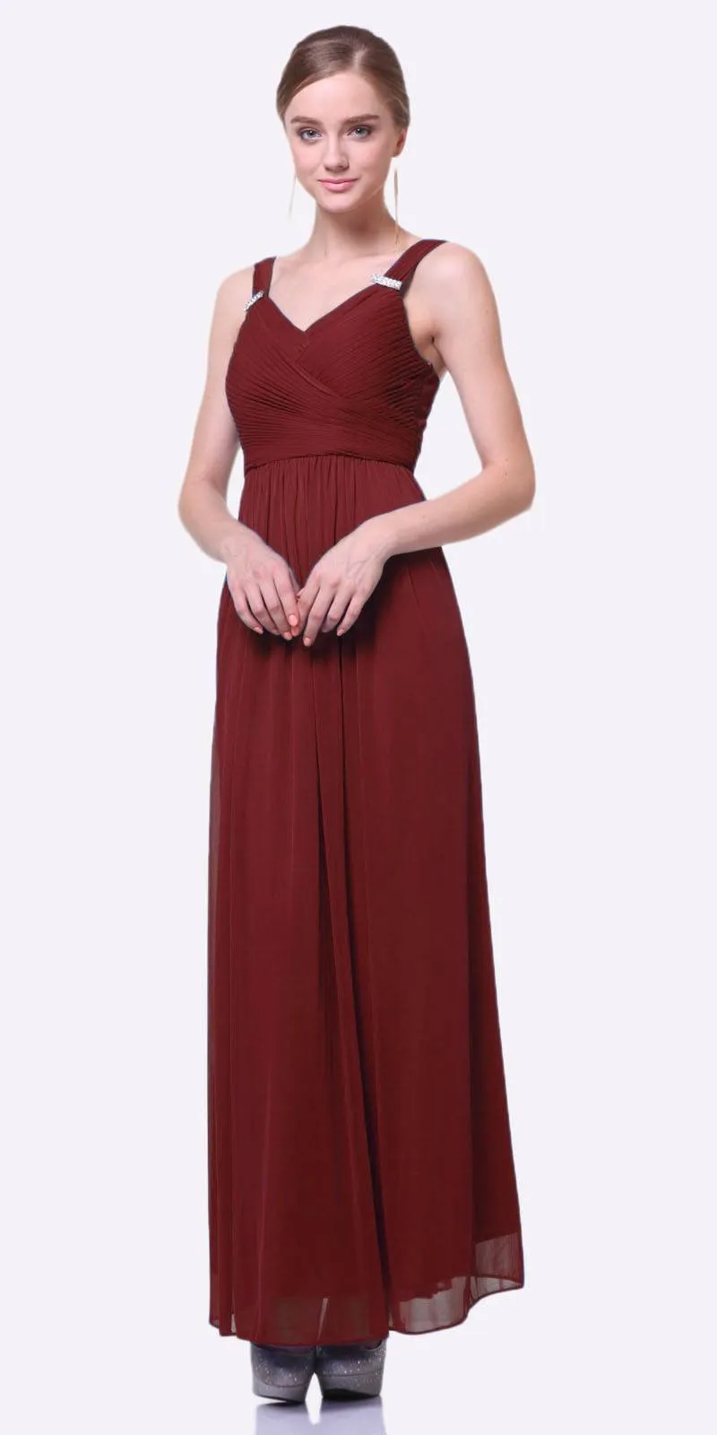 CLEARANCE - Cinderella Divine 3984 Long Chiffon Dress Sleeveless (Size XL)