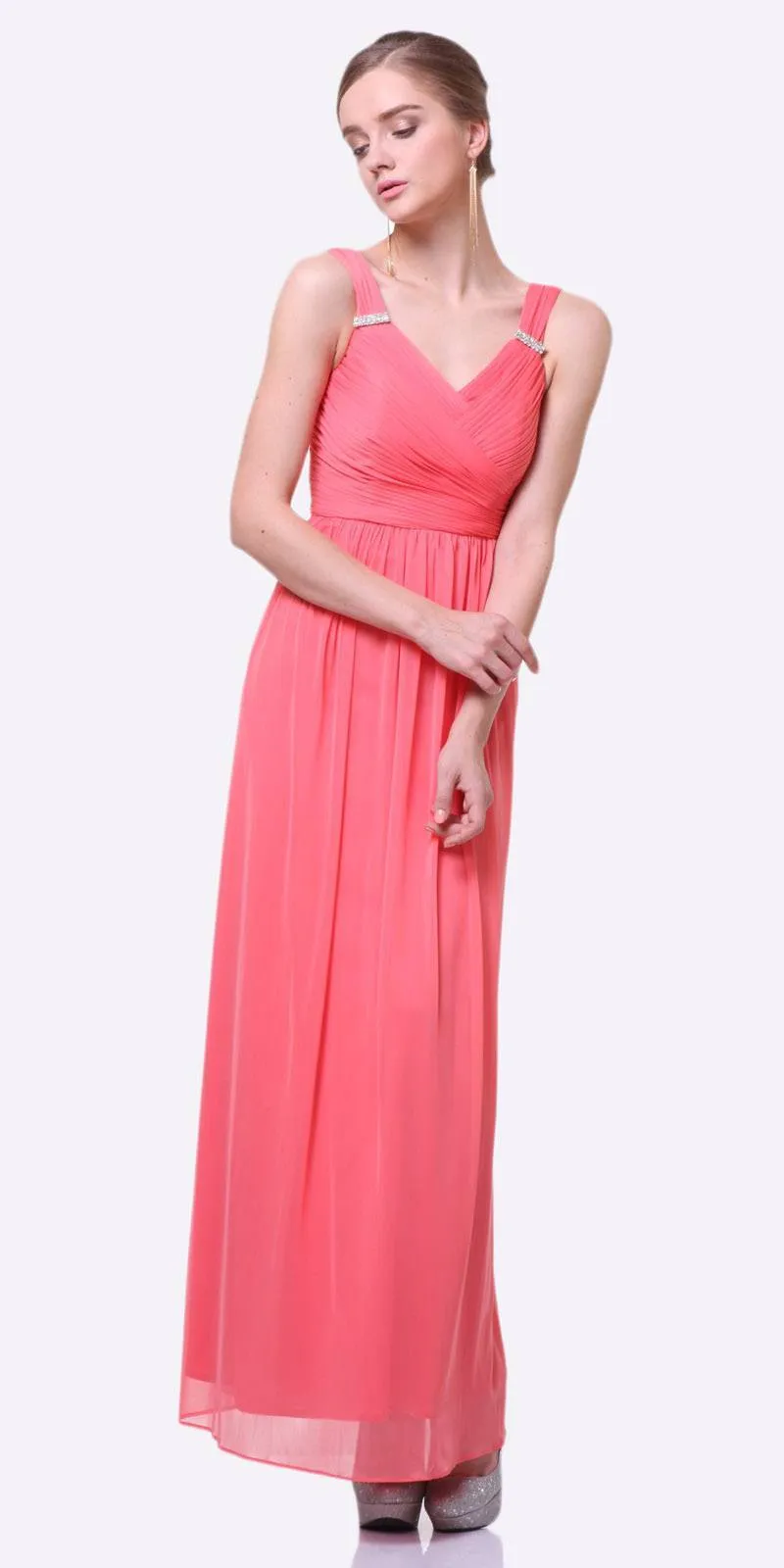 CLEARANCE - Cinderella Divine 3984 Long Chiffon Dress Sleeveless (Size XL)