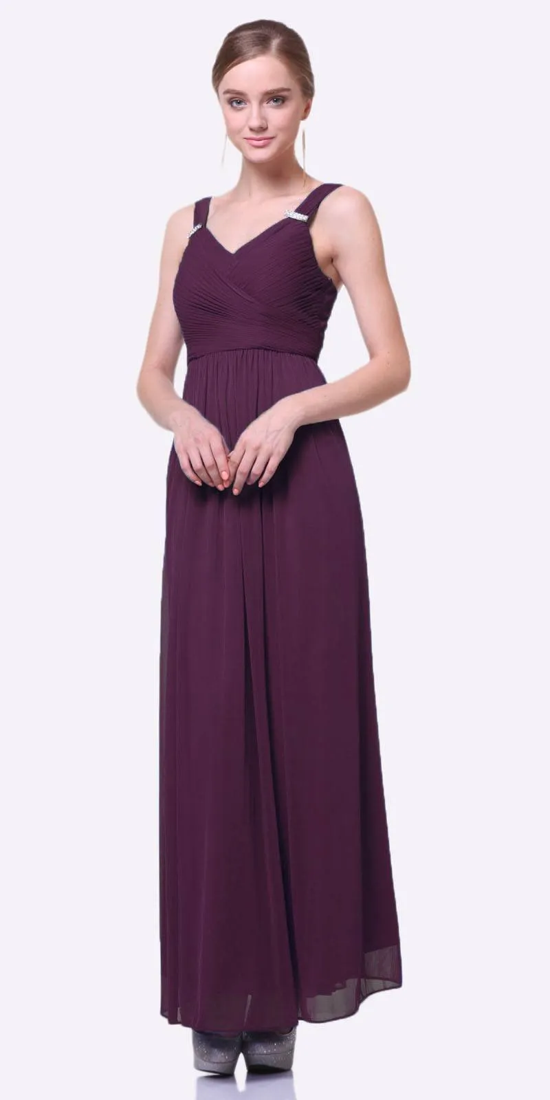 CLEARANCE - Cinderella Divine 3984 Long Chiffon Dress Sleeveless (Size XL)