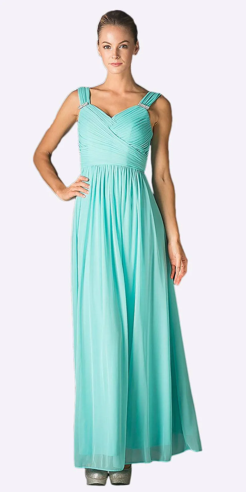 CLEARANCE - Cinderella Divine 3984 Long Chiffon Dress Sleeveless (Size XL)