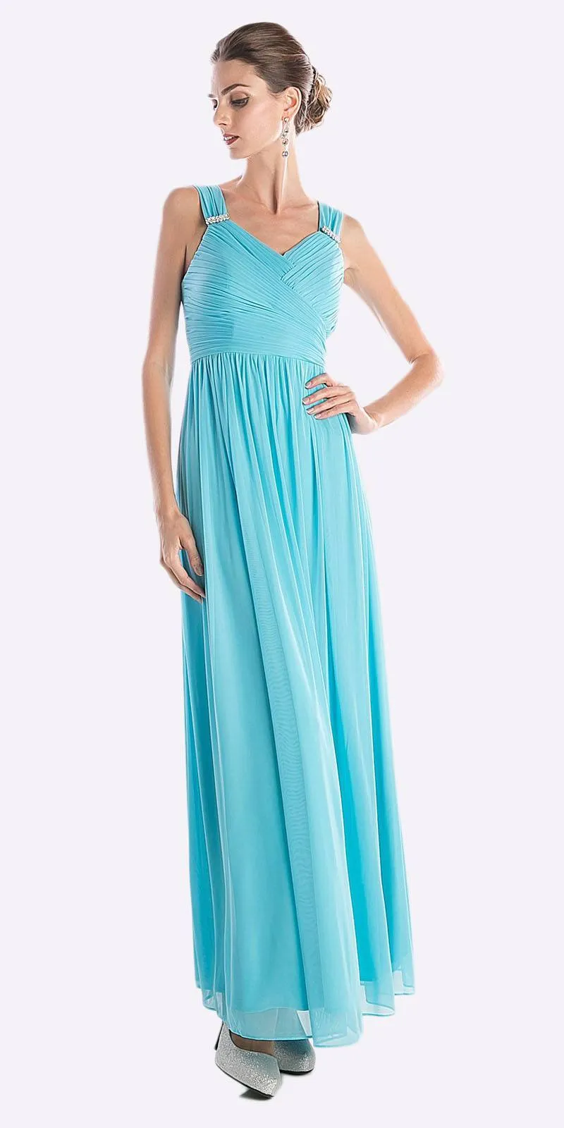 CLEARANCE - Cinderella Divine 3984 Long Chiffon Dress Sleeveless (Size XL)