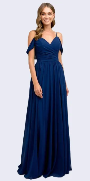 CLEARANCE - Juliet 676 Cold-Shoulder Formal A-line Dress (Size XL)