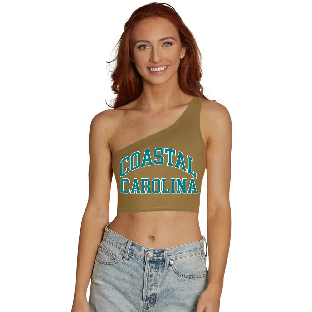 Coastal Carolina Gold One Shoulder Top