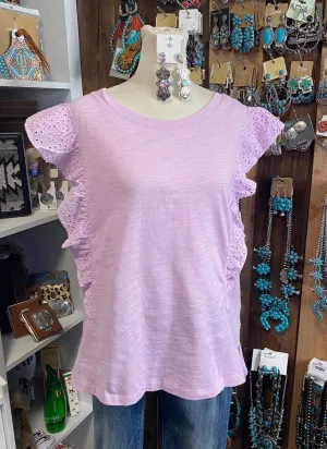 Cowgirl Eyelet Sleeve Top