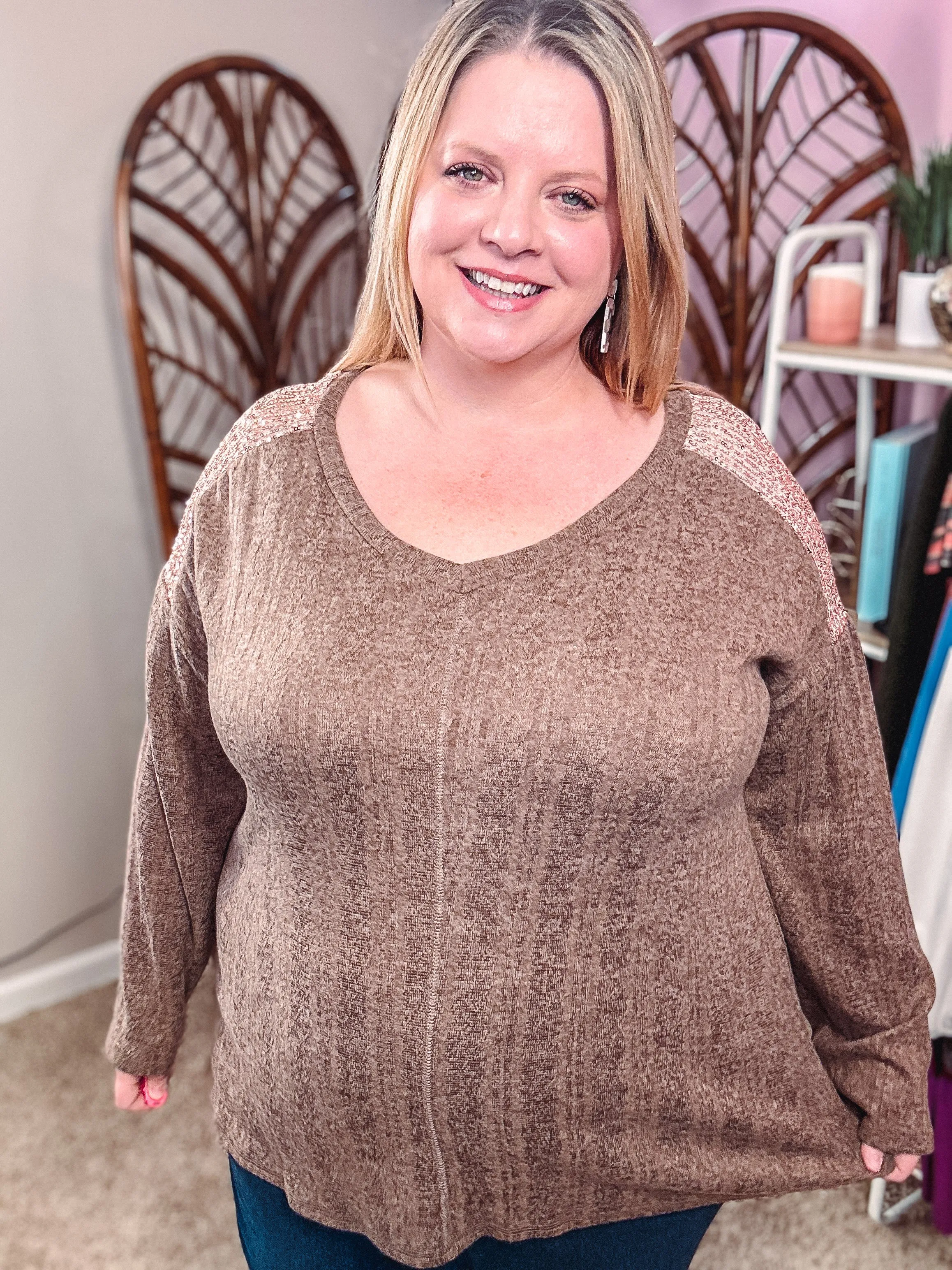 Daring Move Sequin Top