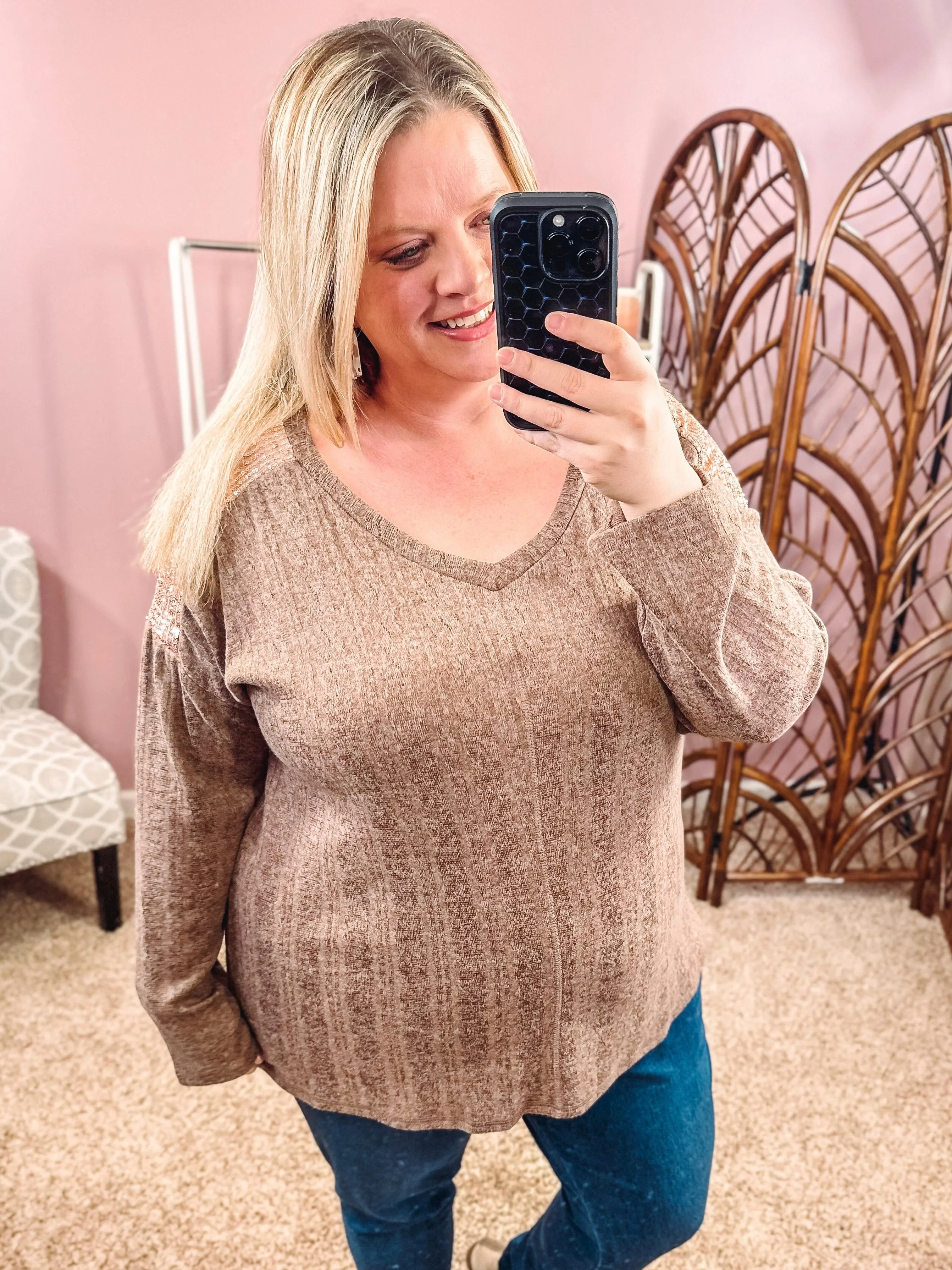 Daring Move Sequin Top