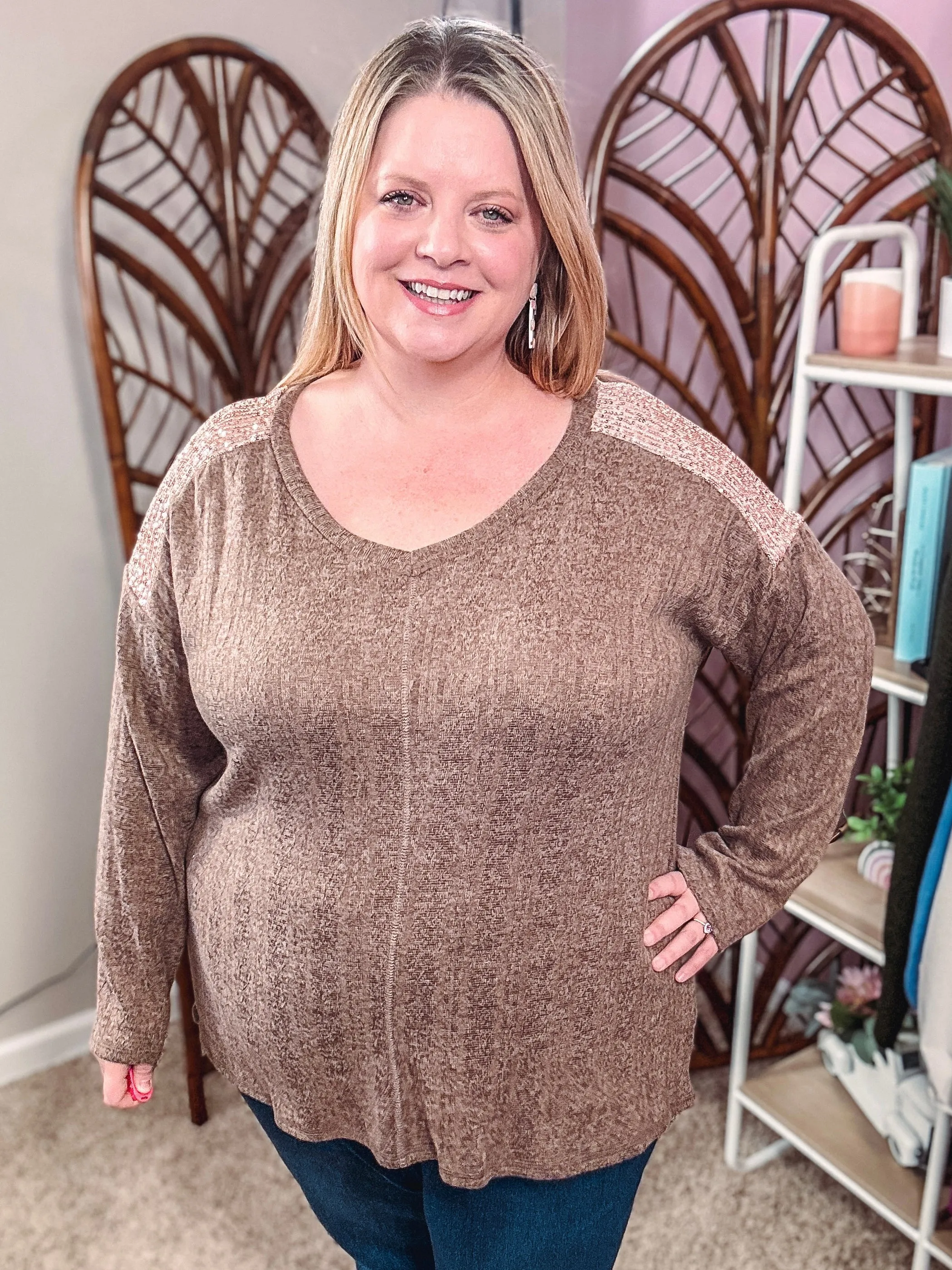 Daring Move Sequin Top