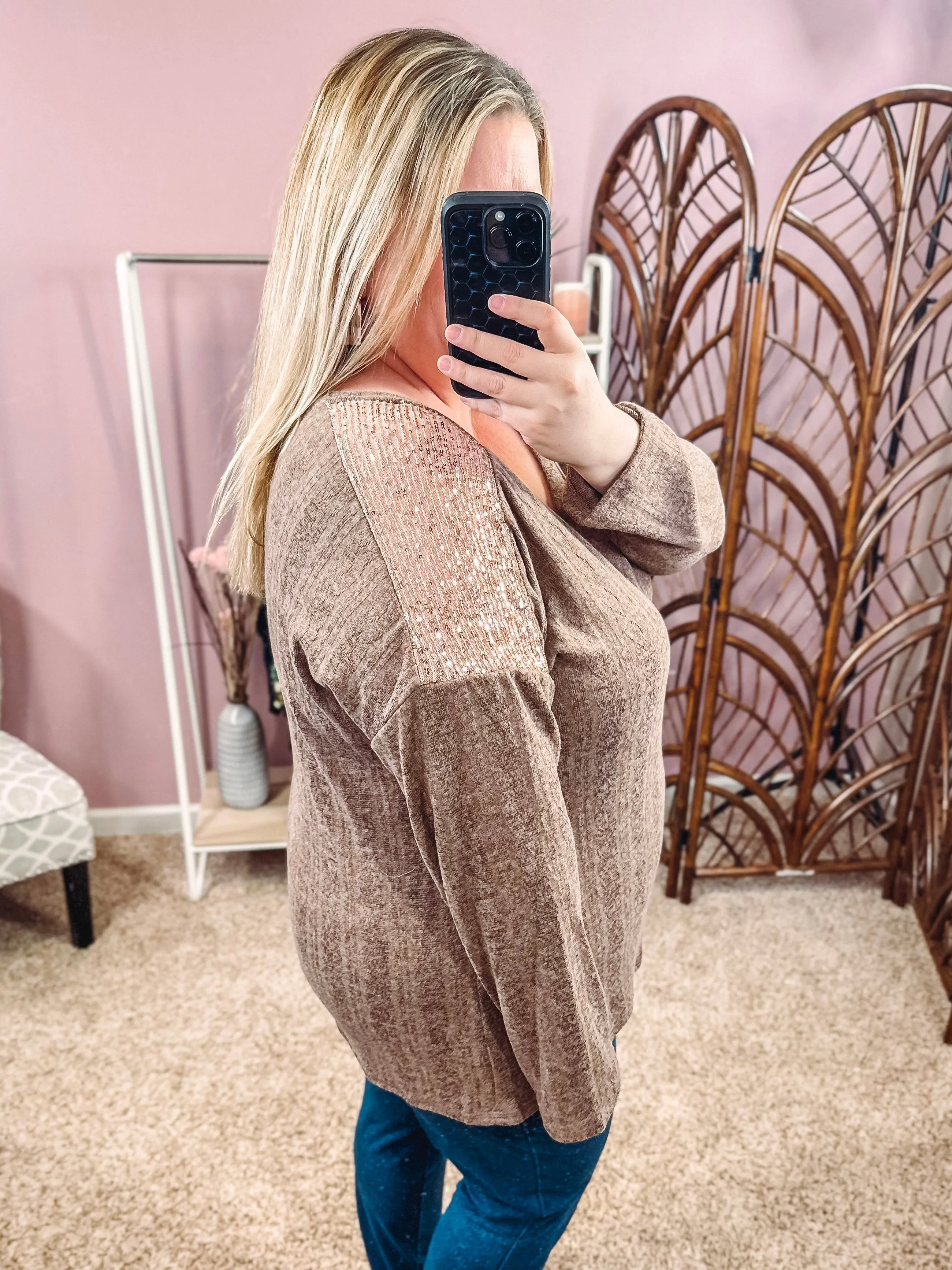 Daring Move Sequin Top