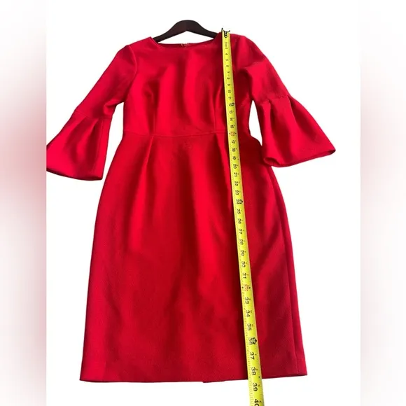 David Meister Red dress with ruffled sleeve size 4