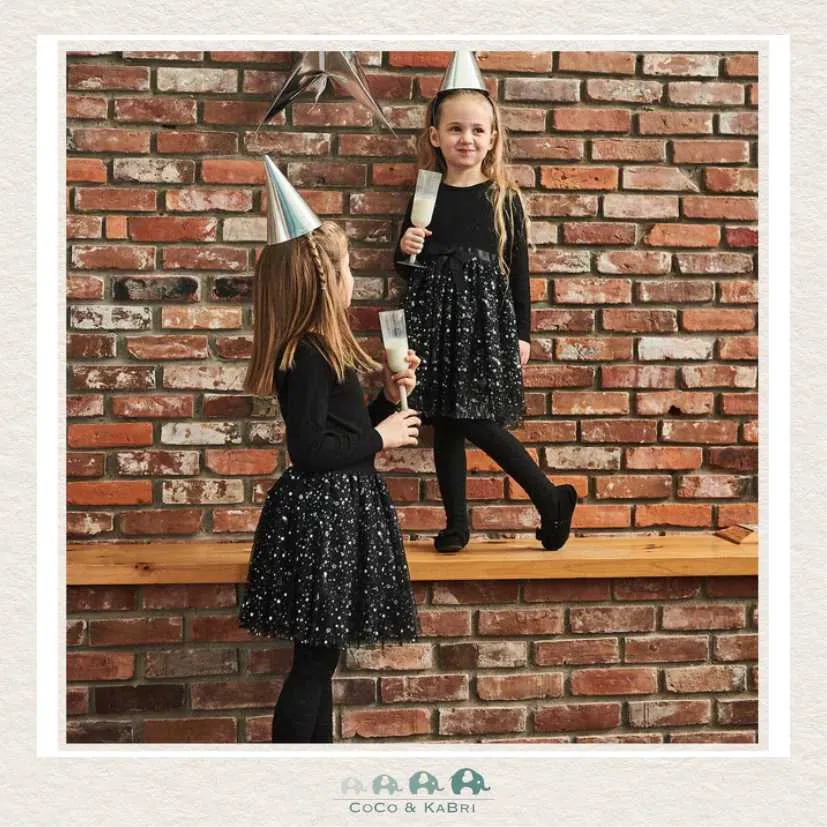Deux par Deux Girls Dress: Glittering Tulle Skirt