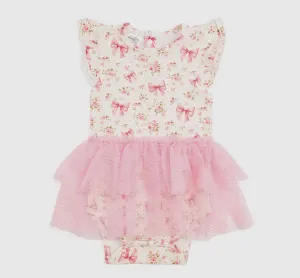 Ditsy Floral Short Sleeve Tutu Bodysuit