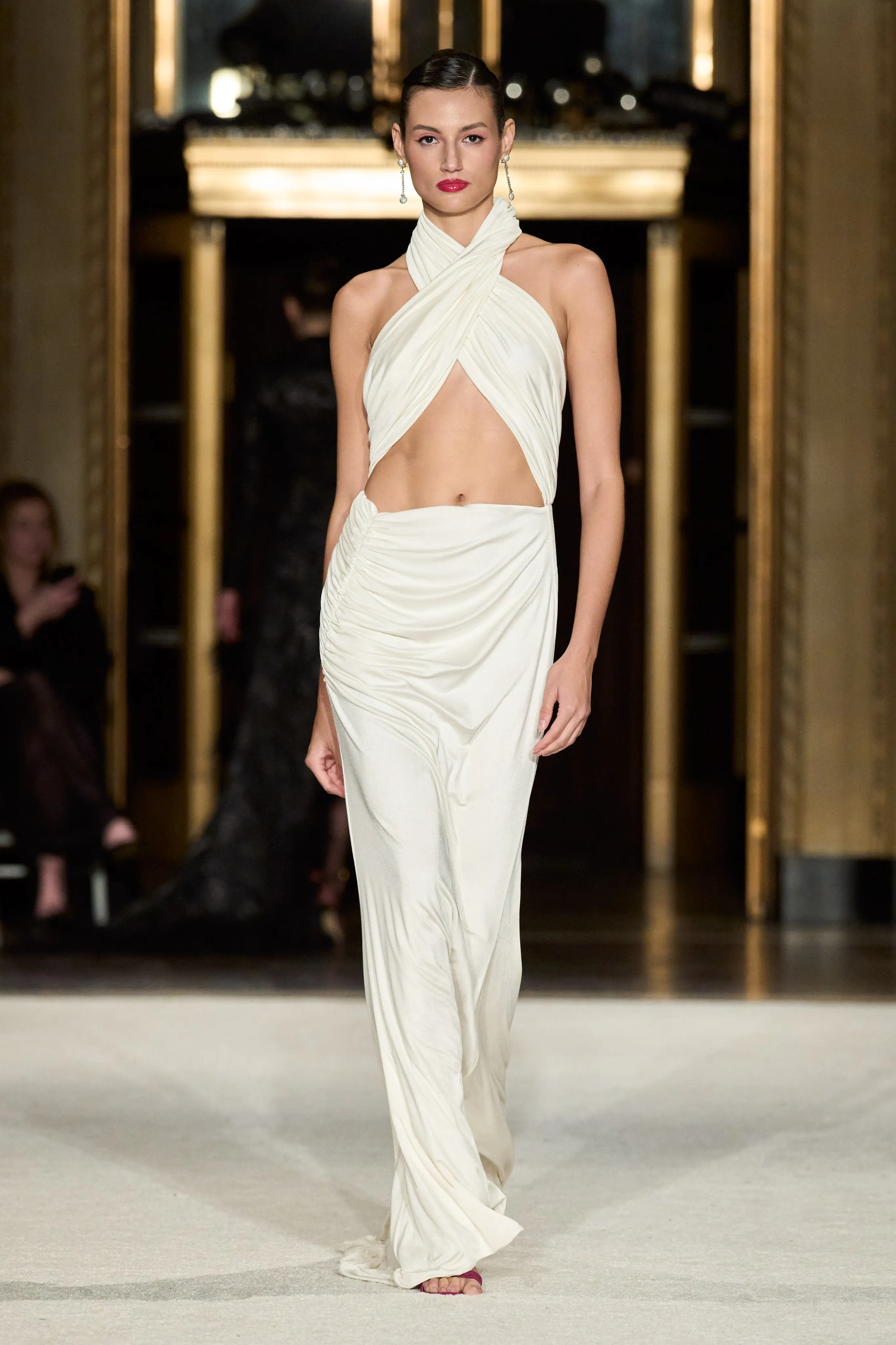 Draped Halter Godess Gown