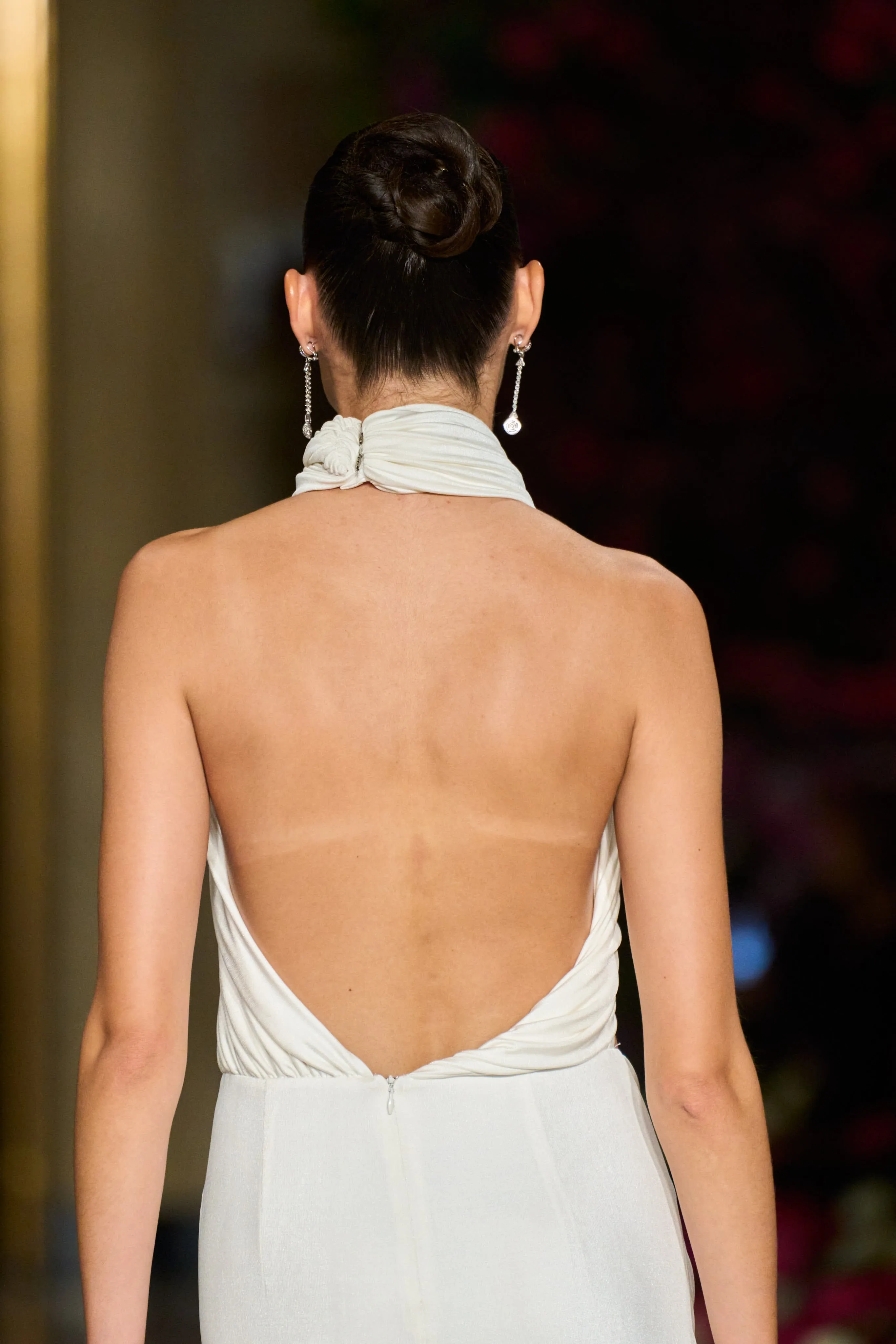 Draped Halter Godess Gown