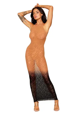Dreamgirl Bodystocking Gown Lingerie - One Size - Black/copper