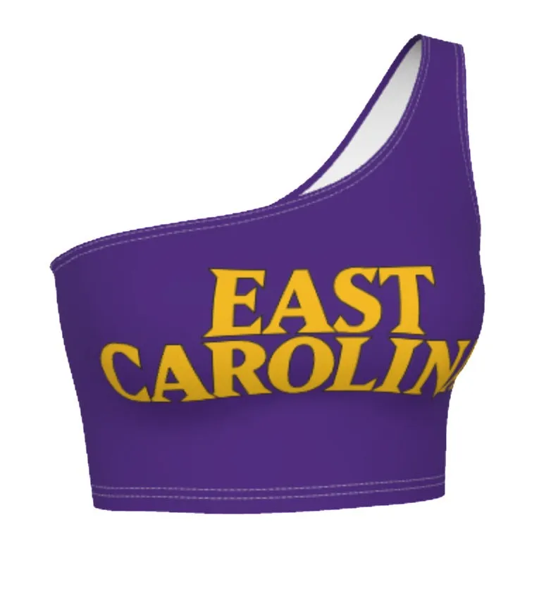 ECU Pirates Purple One Shoulder Top