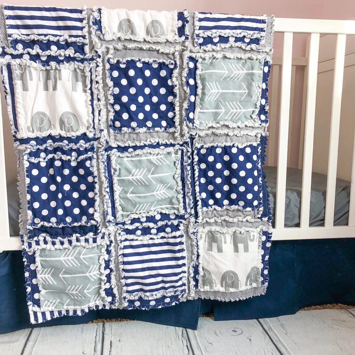 Elephant Crib Bedding for Boy