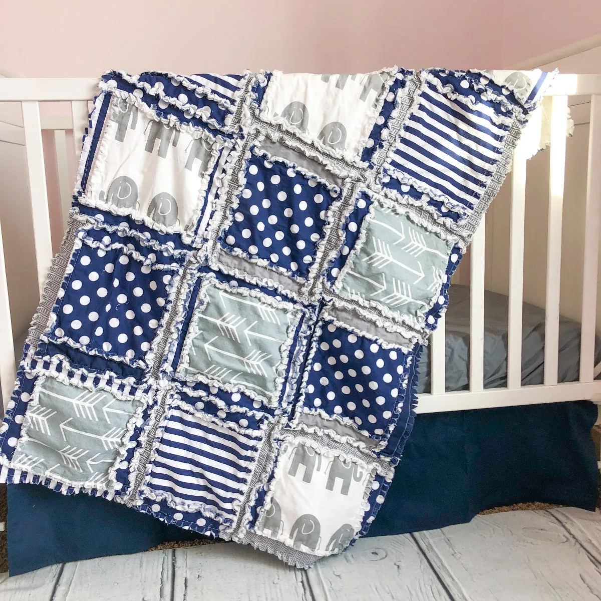 Elephant Crib Bedding for Boy