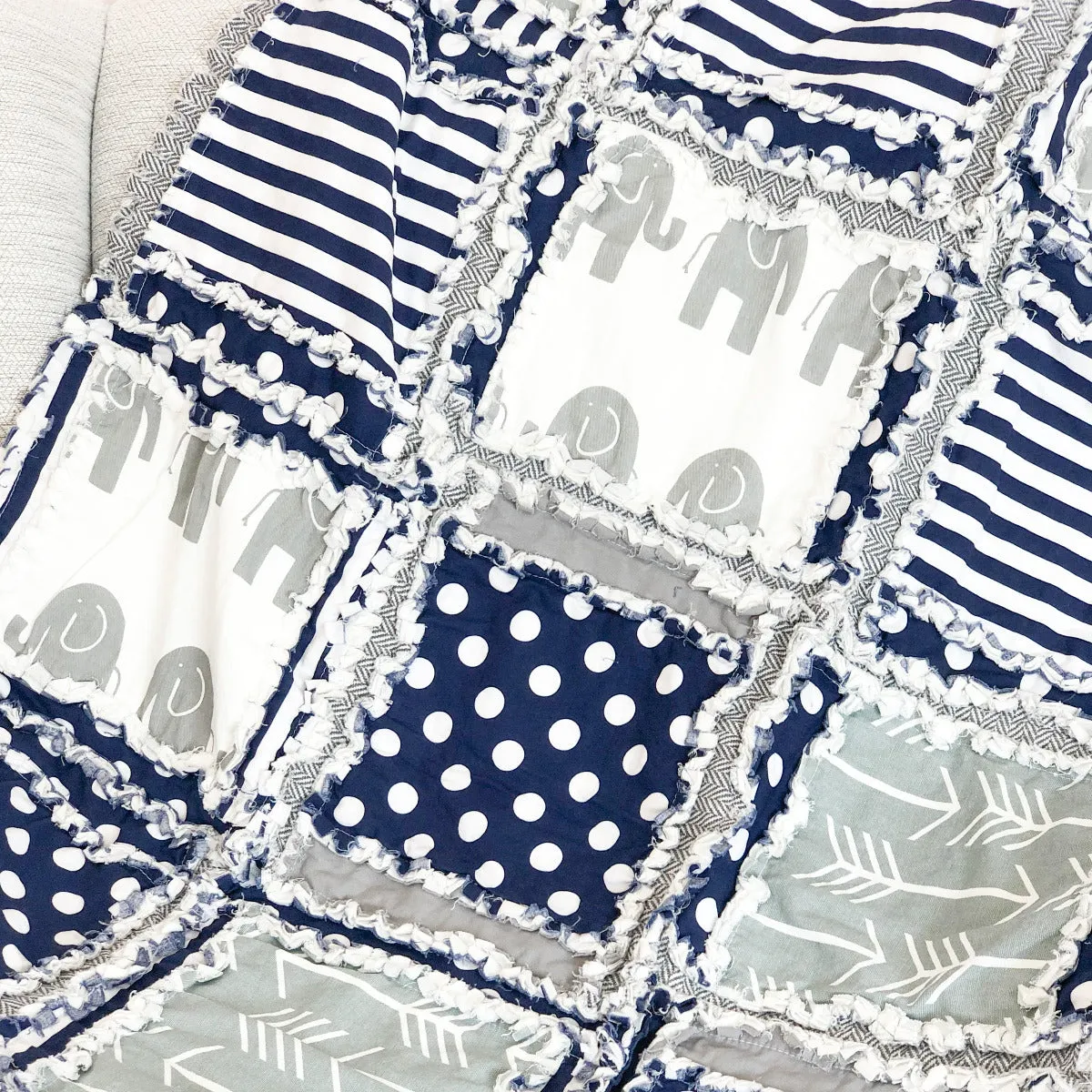 Elephant Crib Bedding for Boy