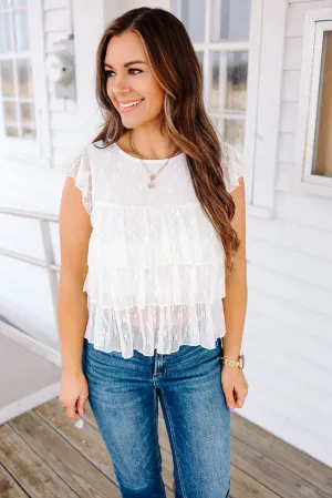 Elowen Tiered Lace Knit Top