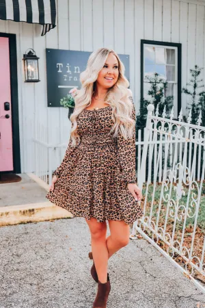Empire Silhouette Leopard Dress S-3X