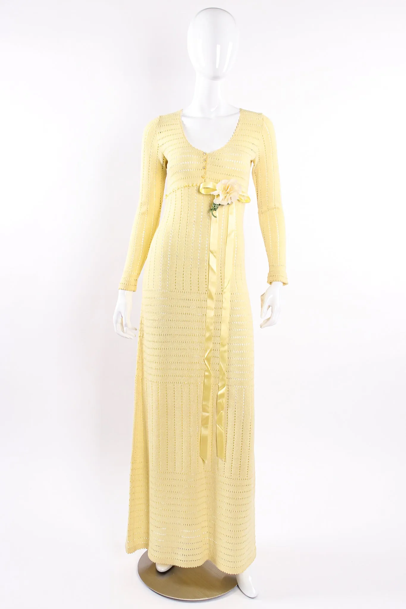 Eyelet Knit Maxi Dress