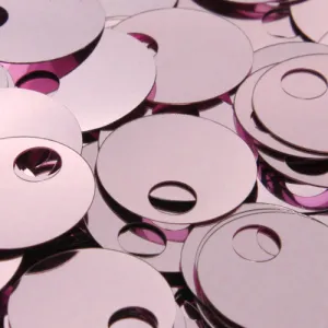 Flat Round Top Large Hole Sequin #46 Light Pink (Metallic)