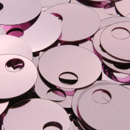 Flat Round Top Large Hole Sequin #46 Light Pink (Metallic)
